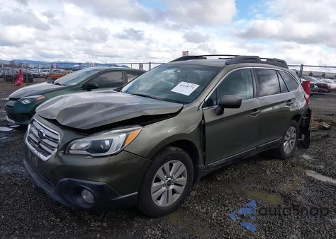 2015 Subaru Outback 2.5I Premium z USA, uszkodzony, nr VIN 4S4BSAEC6F3316744